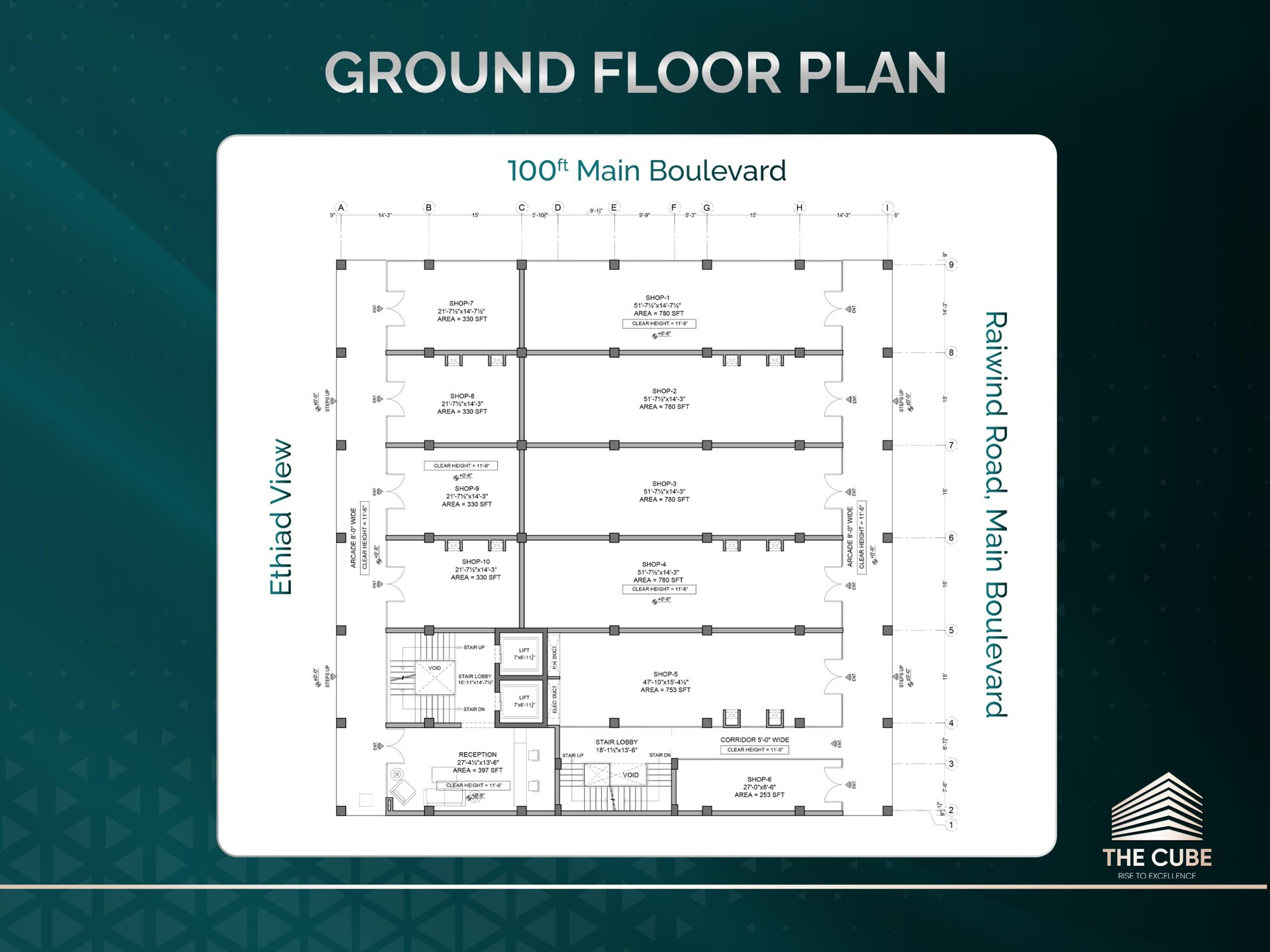 Ground floor plan – commercial shops